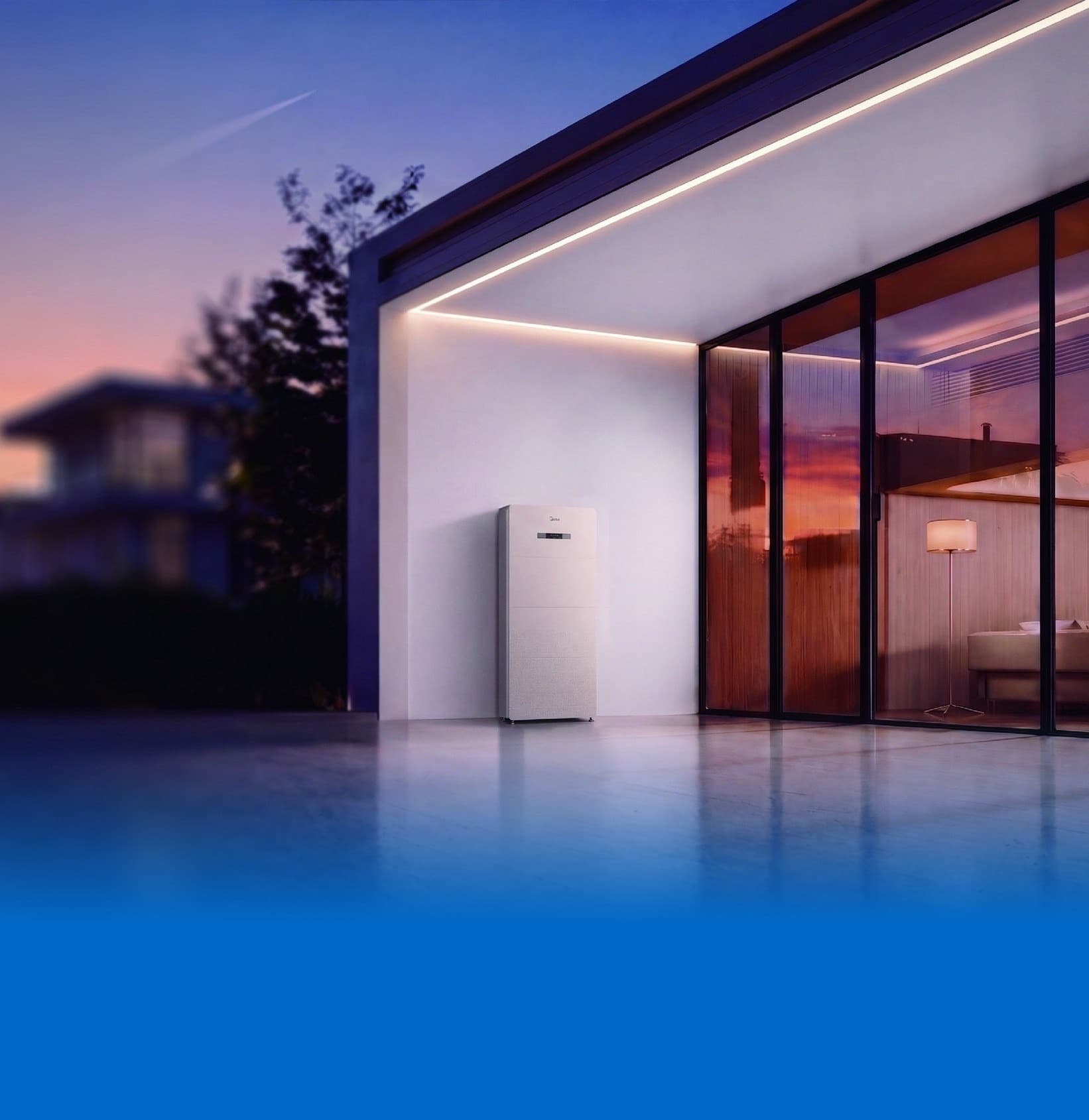 Batterie résidentielle empilable HICONICS installée au mur