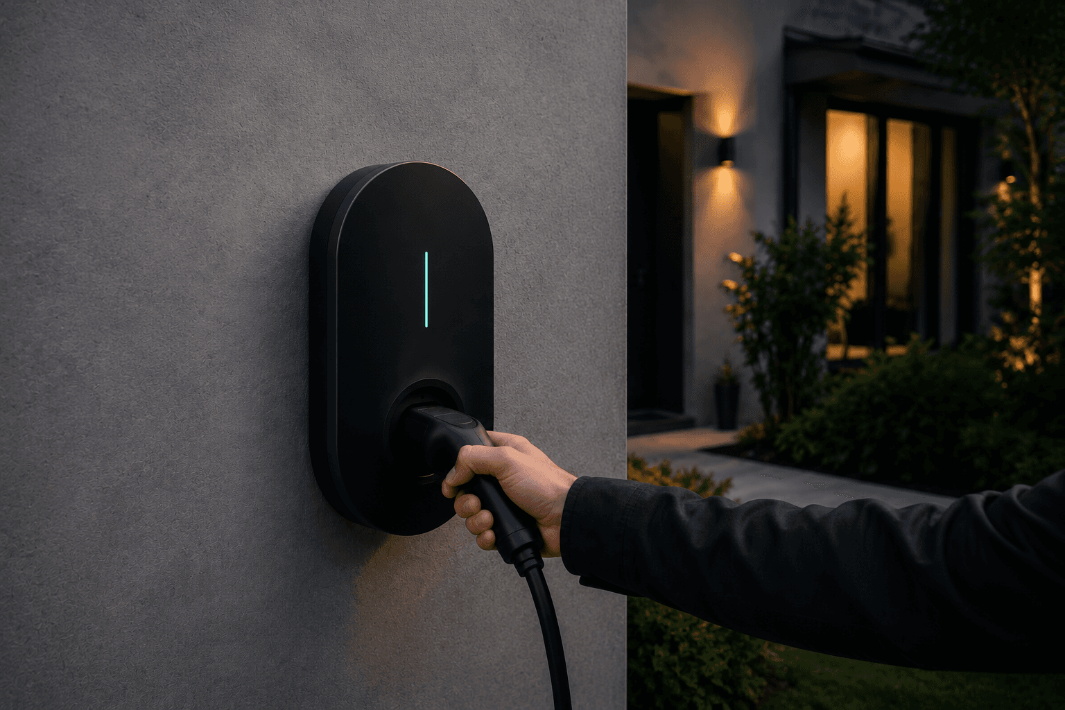 Détail de la borne de recharge